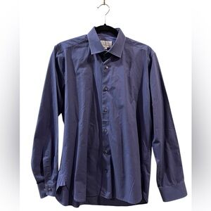 Ted Baker Endurance Men’s Slim Fit Blue Long Sleeve Dress Shirt Size: 15.5
